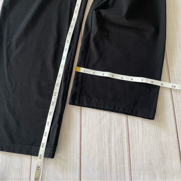 Eileen Fisher Pull on Pants Women's Size M Black Viscose Stretch Career Straight - Picture 7 of 8